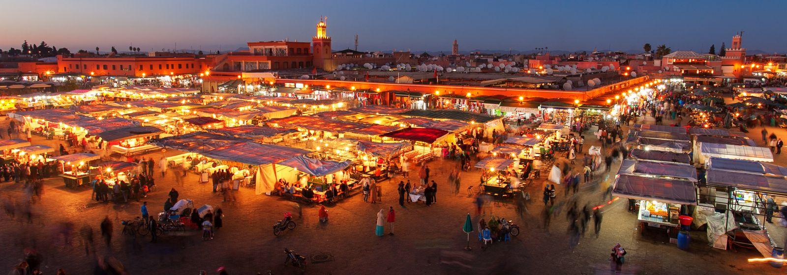 Piazza Jemaa El Fna di notte, Marrakech